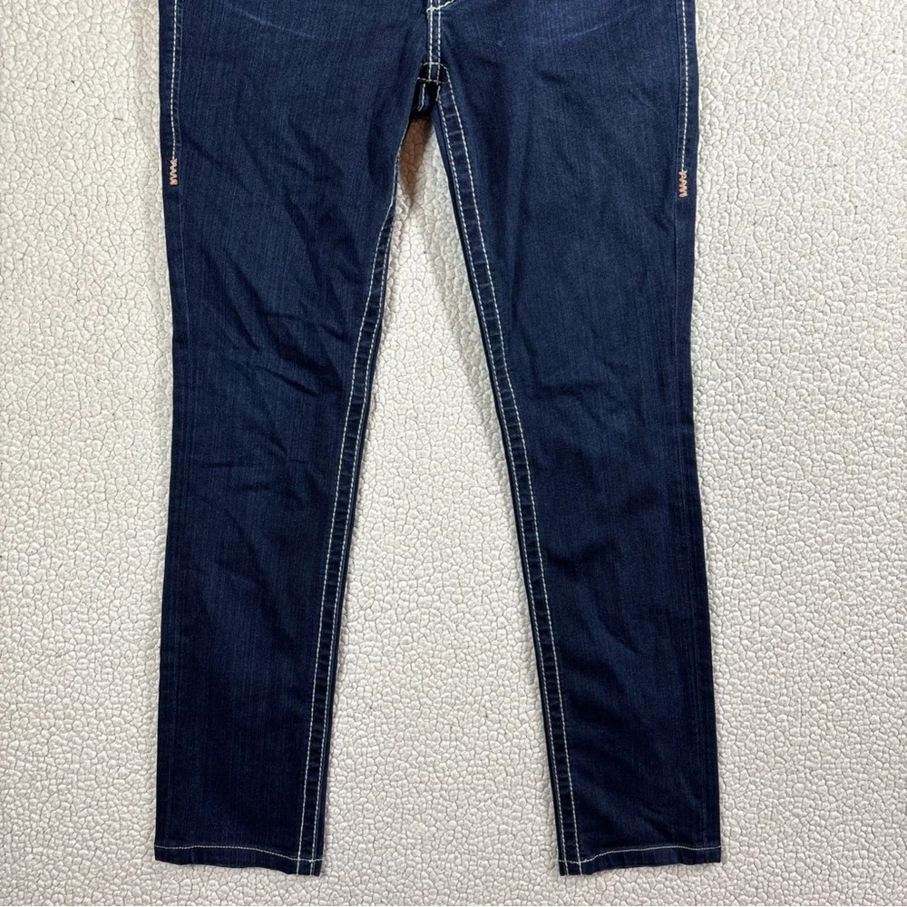 Big Star Liv Skinny Thick Stitch Jeans Women’s 26 R Stretch Dark Wash Low Rise - Picture 4 of 16